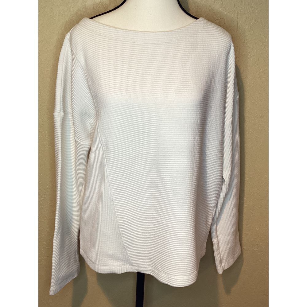 Maeve White Crew Neck Sweater